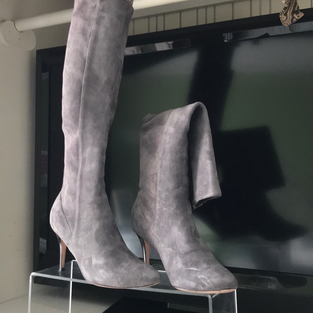 Cole Haan size 7 Gray suede High Boots